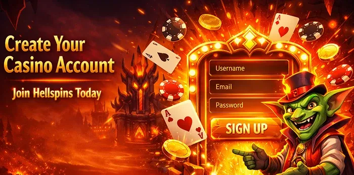 Create your account today in Hellspin